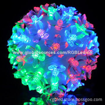 LED Hanging Petal Ball Decoration for Christmas, Garden and Party